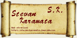Stevan Karamata vizit kartica